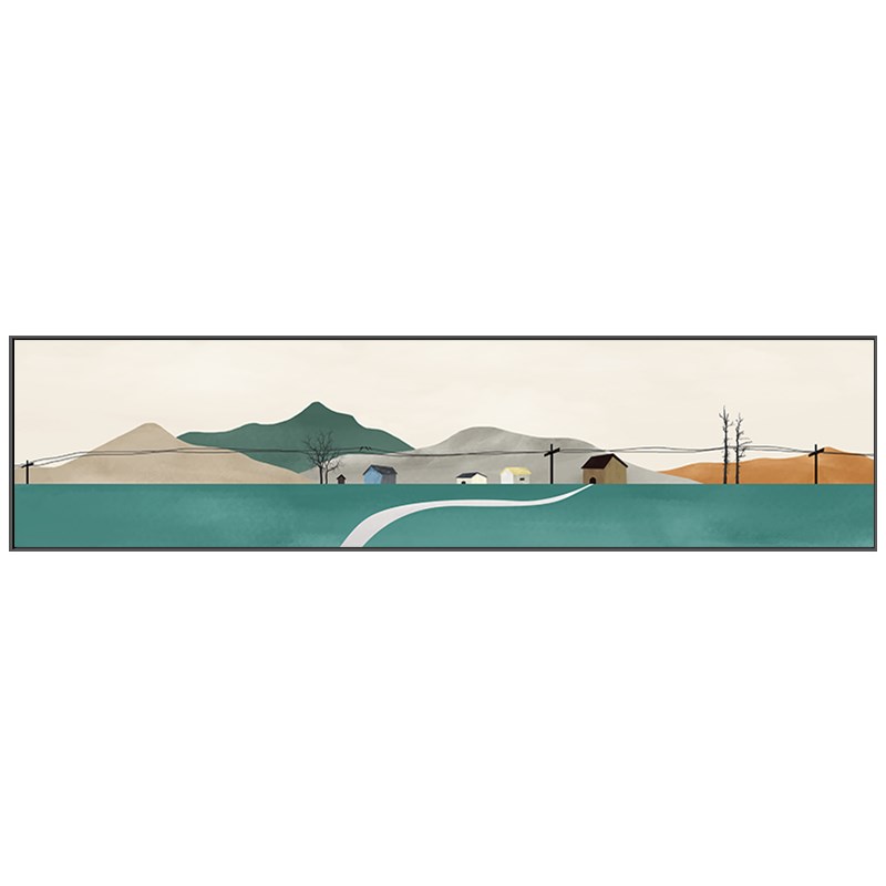 手绘清新卧室床头装饰画现代简约客厅沙发背景壁画墙画北欧风挂画图片