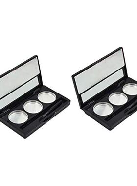 Lurrose Empty Magnetic Eyeshadow Palette 3 Colors Empty Eyes