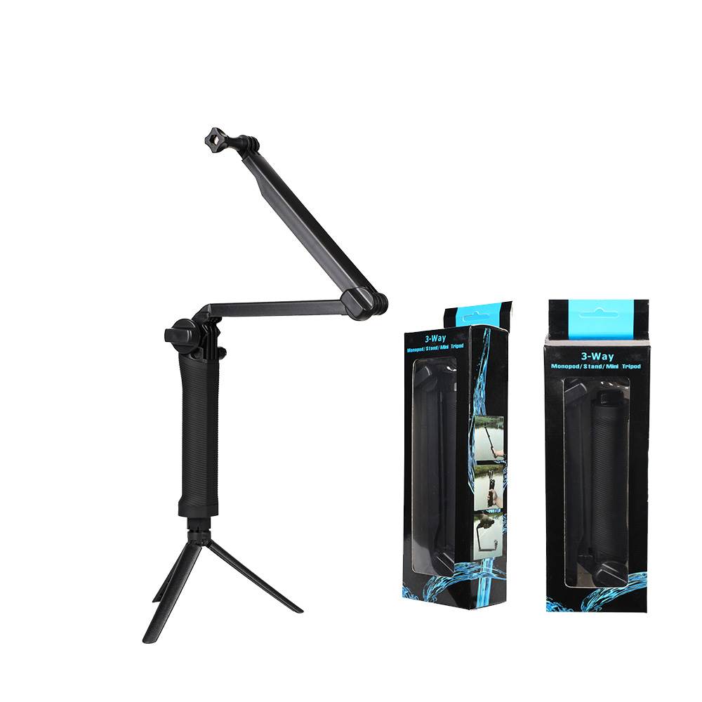 GoPro9配件运动相机自拍支架三脚架自拍杆 小蚁三向调节臂自拍杆