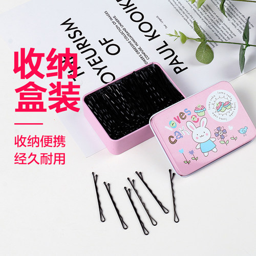 好货黑色一字夹发夹女侧边刘海发卡固定头发夹子头饰小卡子盘碎发