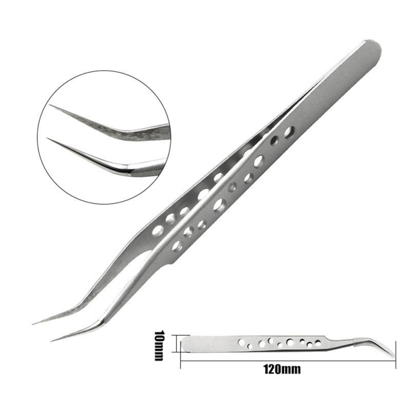 ESD Precision Industrial Tweezers Anti-static Magnetic Stain