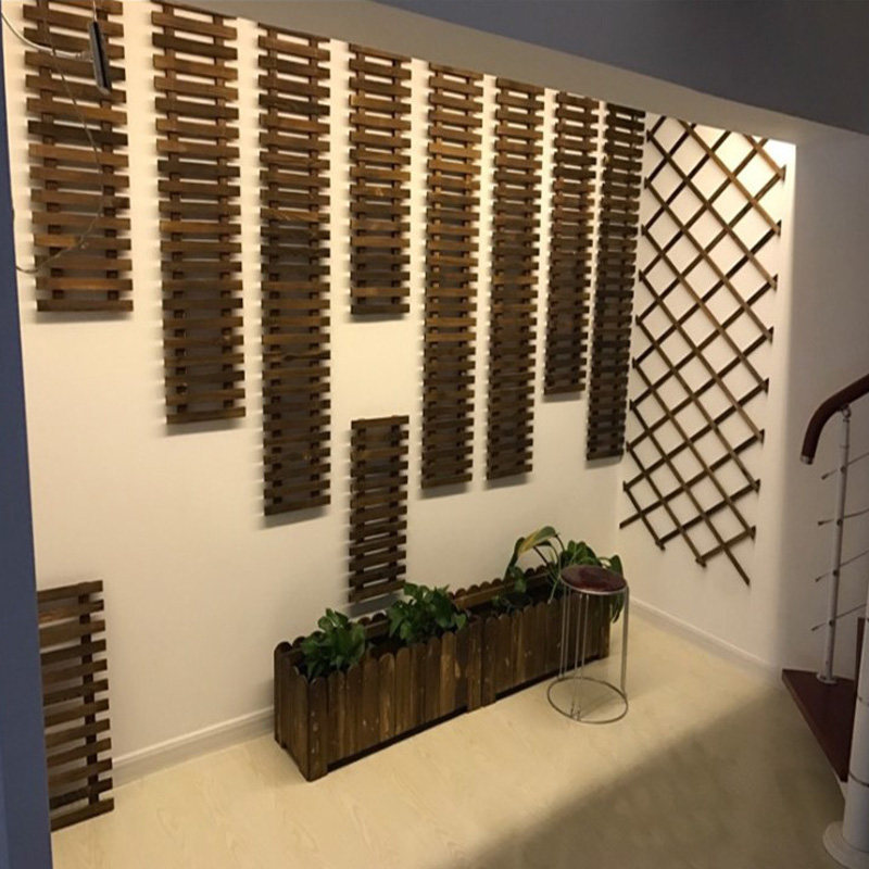 极速阳台挂式绿萝花盆架室内悬挂墙上防腐实木壁挂客厅花架围栅栏