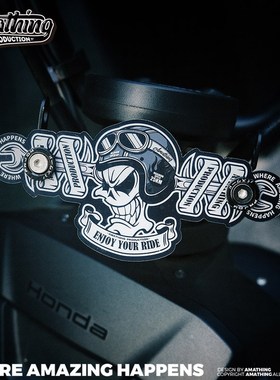 Ube 祖玛zoomer 电动车 改装电动车车身车杠复古潮流涂鸦装饰配件