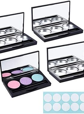 SUPERFINDINGS 1pcs Plastic Empty Eye Shadow Case Black DIY E