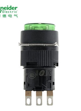 施耐德按钮开关XB6E平头按钮绿色1C/O塑料复位型16mmXB6EAA31F按