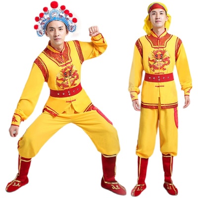 男士锣鼓衣服打鼓服饰中老年秧歌舞蹈服装东北扭秧歌演出腰鼓衣服
