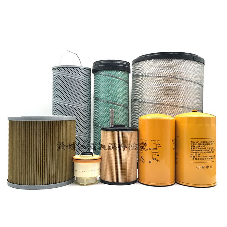 。神钢挖土机SK90-10机油滤芯柴油空气油水分离器纸柴液压回油配