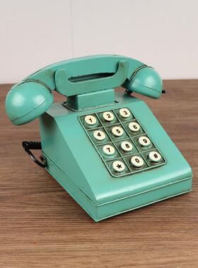 复古老式电话机模型7080年代座机客厅酒吧橱窗柜摆件摄影道具摆设