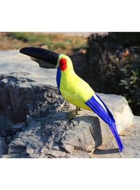 仿真羽毛大嘴鸟巨嘴鸟创意摆件橱窗装饰园林摄影道具客厅摆件