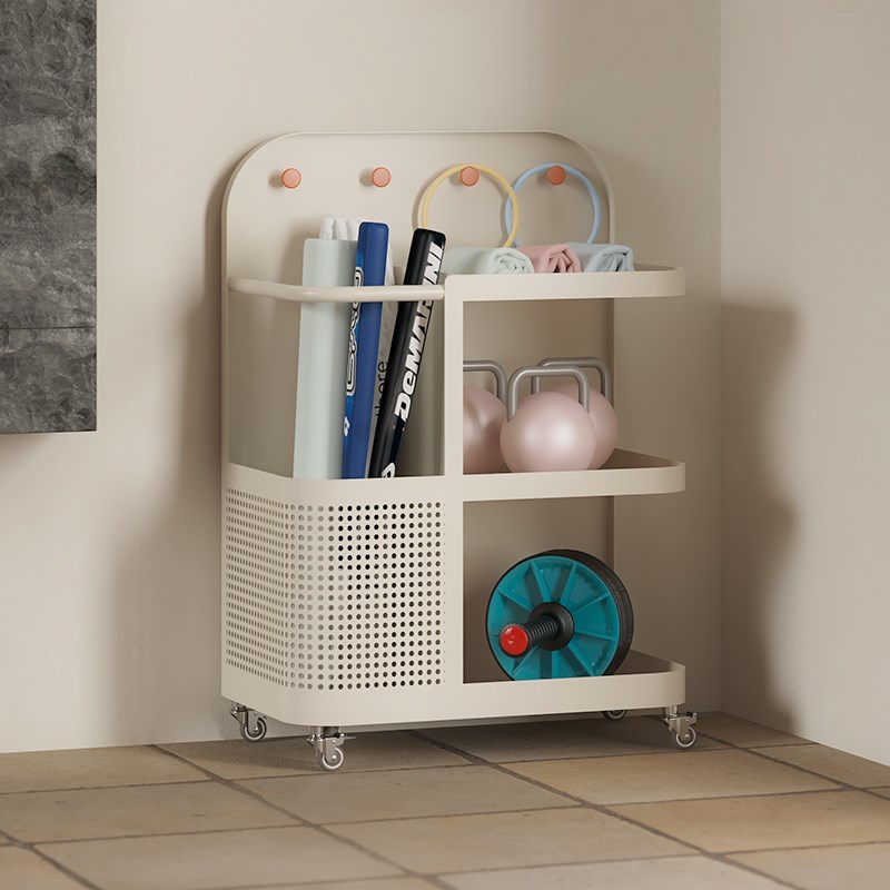 顾得瑜伽垫收纳筐家用健身运动器材收纳筒哑铃羽毛球篮Z球类置物