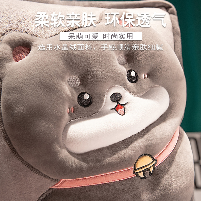 抱枕被子两用加厚二合一折叠汽车载枕头被L办公室午睡空调毯子靠