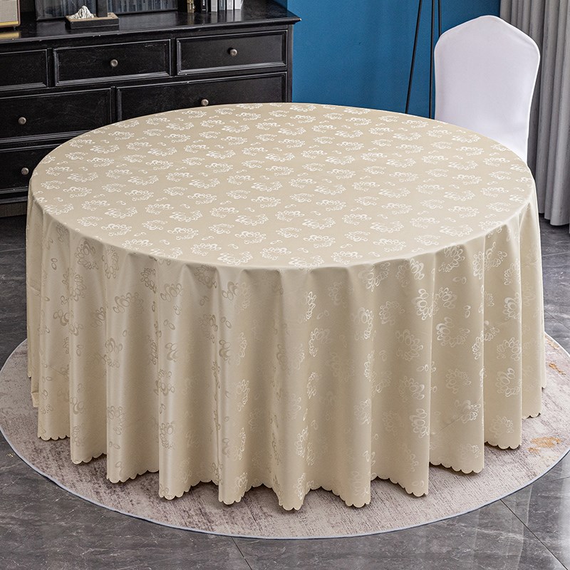 酒店饭店防水防油免洗桌布欧式餐厅圆形家用餐桌布大圆桌台布定制