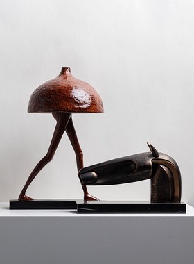 Dnnni蘑菇人创意摆件高级感小众软装艺术品玄关柜客餐厅高端极简