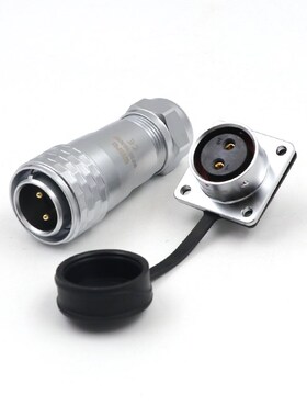 威浦SF20防水航空插头2-3-4-5-8-9-12芯15孔IP67连接器方形母插座