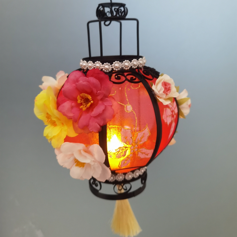 2021中秋节红灯笼新年儿童花灯七夕手提发光P宫灯汉服古风拍照道