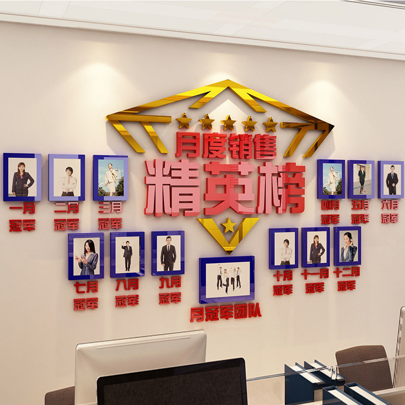房产汽车销售团队业绩员工文化墙贴画公司企业英雄榜荣誉展示墙,家居饰品,软装墙贴,淘宝优惠券,粉丝福利购,淘宝优惠卷
