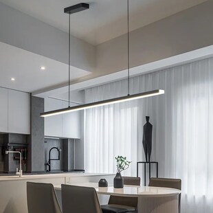 鹤岚岛台吊灯现代简约意式极简轻奢创意中岛餐桌灯长条一字餐厅灯