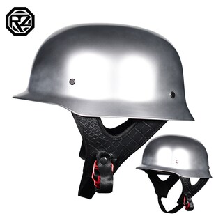 Orz德式摩托车复古头盔男女轻便式巡航半盔二战大兵四季3C认证