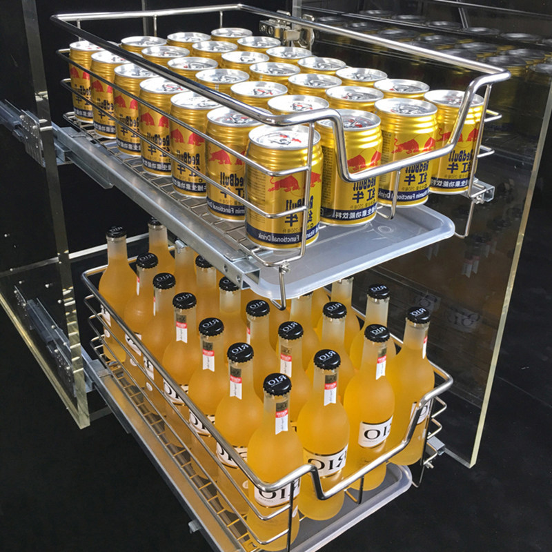 48深柜拉篮300小尺寸平蓝350橱柜拉蓝400厨房平篮450浅柜拉篮定制