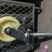 脚手架轮子AB刹6寸万向轮加粗螺杆移动脚手架配件厂家直销