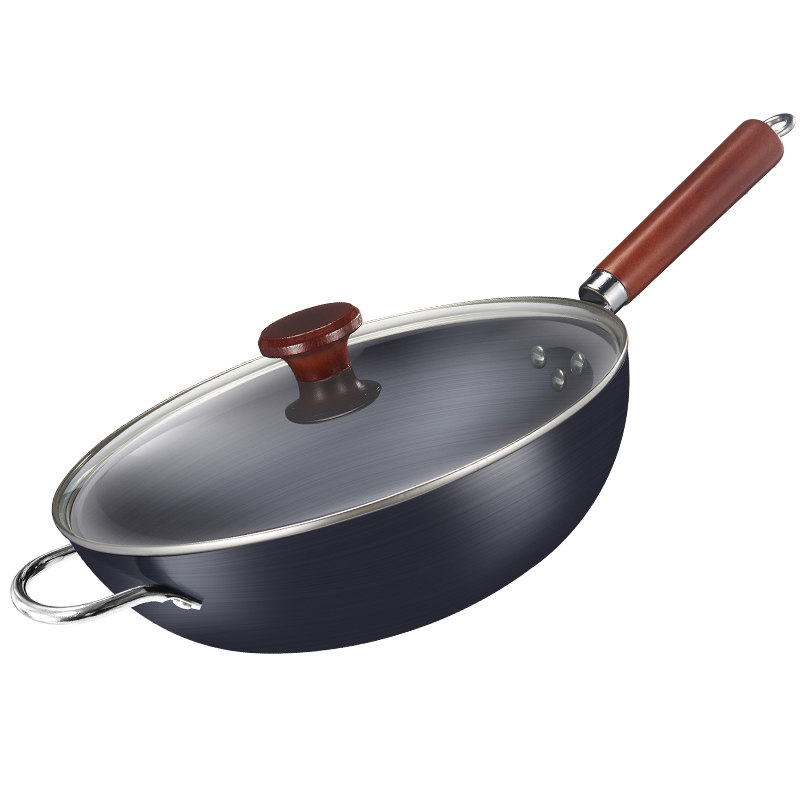 章丘铁锅精铁炒菜锅手工老式平底炒锅家用不粘锅无涂层燃气灶通用,厨房/烹饪用具,炒锅,淘宝优惠券,粉丝福利购,淘宝优惠卷