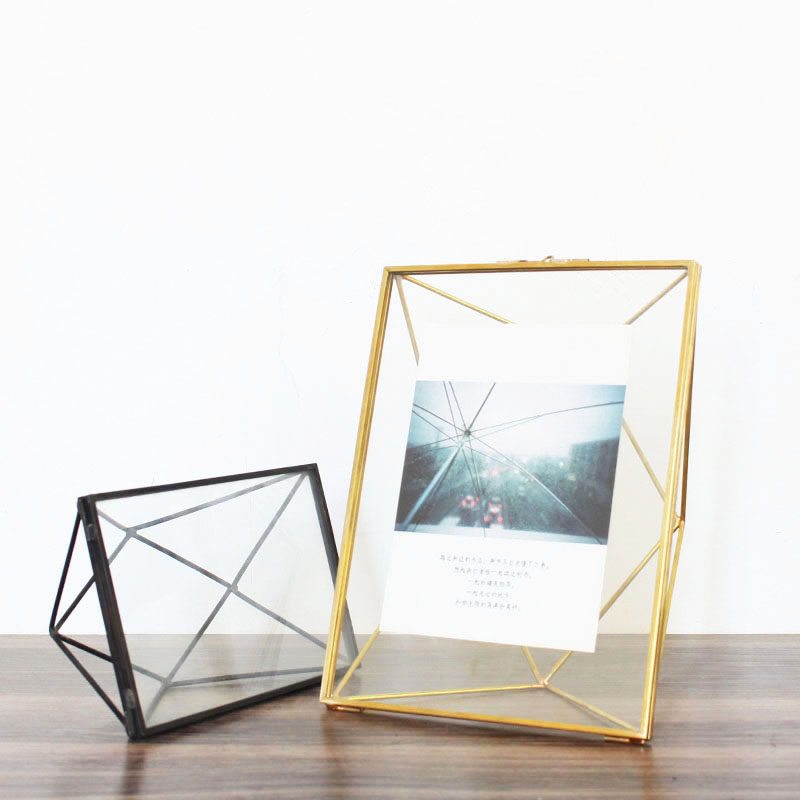 欧式金属玻璃相框 铜质几何创意办公室摆件高档简约婚庆标本画夹,家居饰品,相框/画框,淘宝优惠券,粉丝福利购,淘宝优惠卷