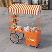 欧式 车网红车户外可移动摊位架 铁艺花车地摊摆摊小推车夜市促销