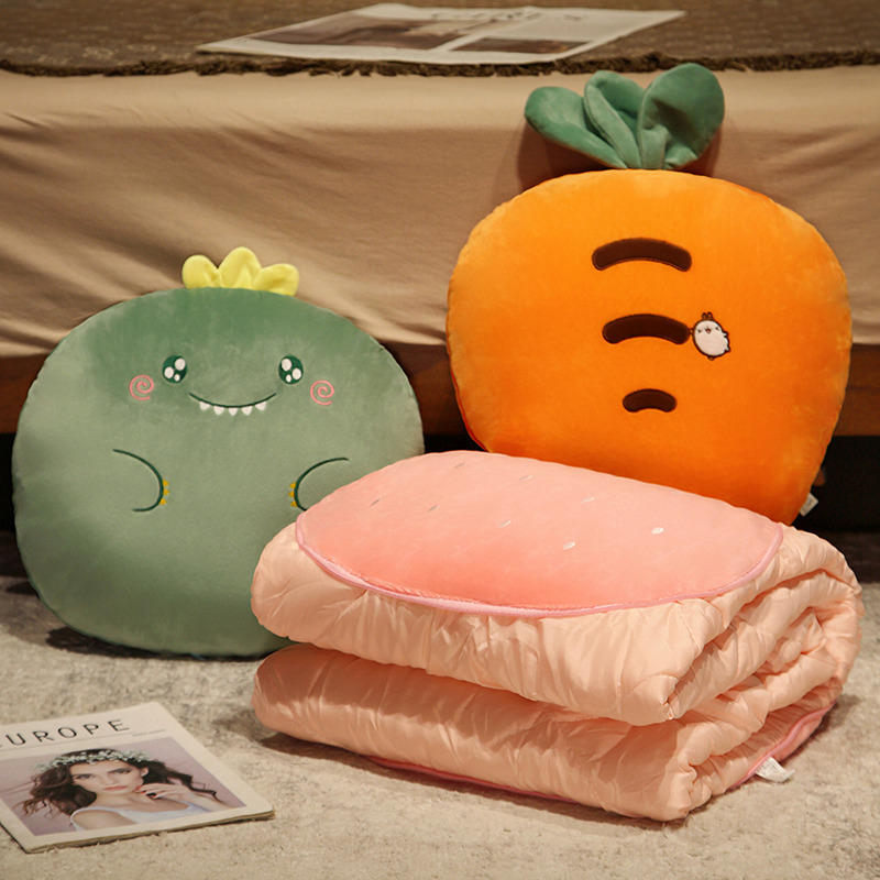 抱枕被子两用办公室汽p车靠枕车用靠垫车载折叠午睡枕头毯子二合