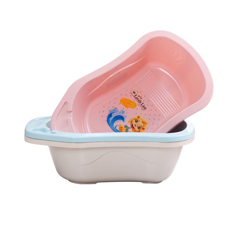 婴儿浴盆宝宝洗澡盆可坐躺通用儿童洗澡桶新生幼儿用品小号沐浴桶