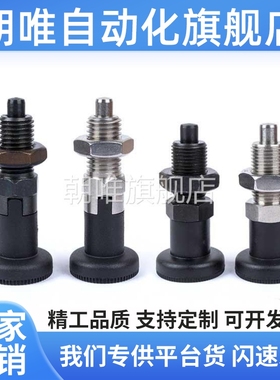 分度销 弹簧锁销 旋钮柱塞 M6M8M10M12M20M24 norelem标准03089