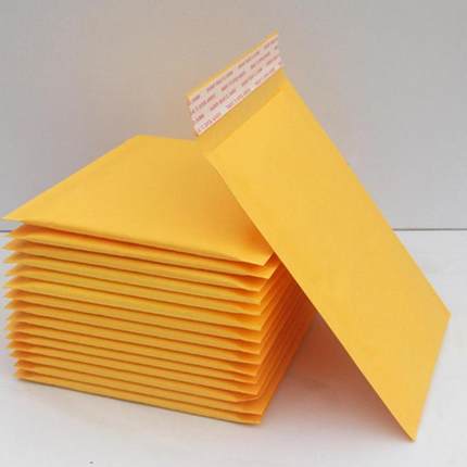 推荐1pc Bubble Bag Yellow Kraft Paper Bubble Envelopes Film