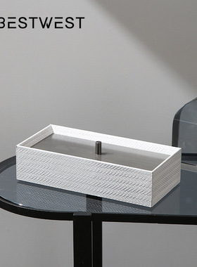 博西家居轻奢首饰收纳盒礼物盒皮质表面化妆台收纳创意工艺品摆饰