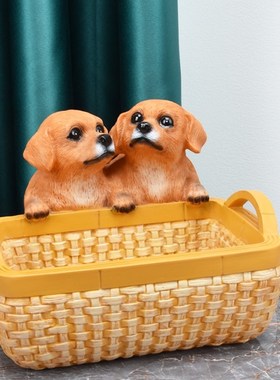 狗狗收纳创意摆件家居装饰品客厅入户玄关鞋柜放钥匙乔迁生日礼物