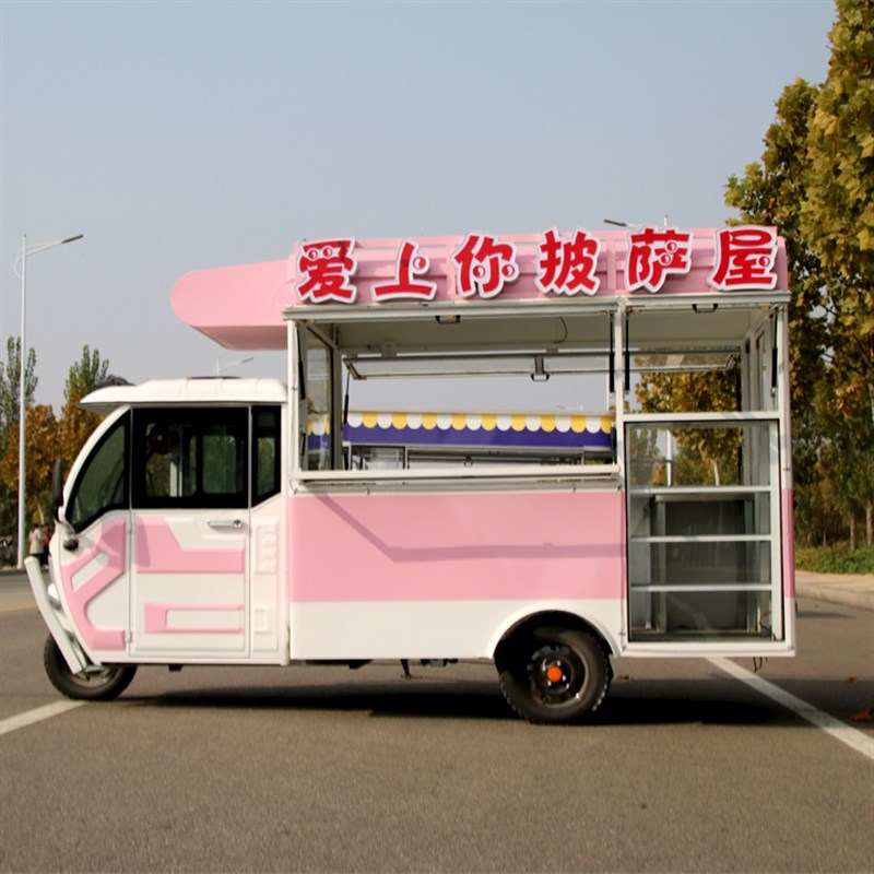 车生产厂家电动三轮车摆摊车多功能油炸铁板烧烤流动快餐美食车