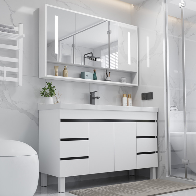 简约洗手盆卫生间浴室柜组合镜柜洗漱台一体陶瓷洗脸池面盆洗手池