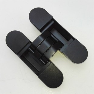 隐形门合页三维可调木门暗藏铰链折叠门暗门十字铰链隐藏黑色活页