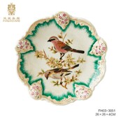 凤凰美居欧式 装 饰盘工艺品挂件高档奢华别墅餐厅家具创意挂盘壁饰