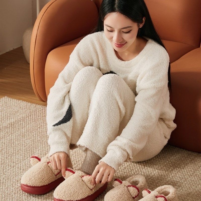 朴西包跟棉拖鞋女款冬天2025新款家居毛毛拖亲子装儿童保暖棉鞋女