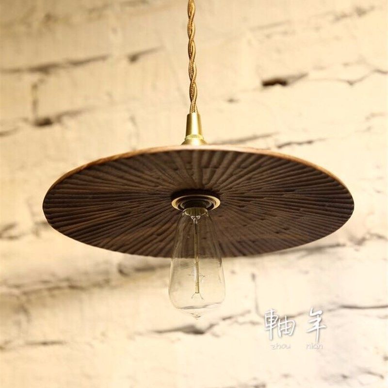 轴年 黑胡桃木黄铜吊灯实木简约灯罩 个性玄关创意过道餐厅吧台灯,家装灯饰光源,床头/玄关/吧台/过道吊灯,淘宝优惠券,粉丝福利购,淘宝优惠卷