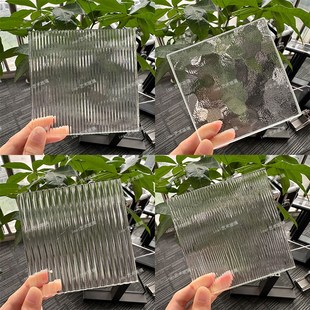 水波纹玻璃夹丝玻璃门蒂凡尼海棠花玻璃油画渐变彩色艺术玻璃订制