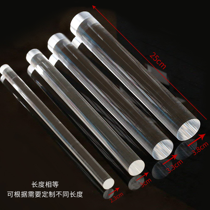 亚克力透明擀面杖家用小号饺子皮擀面棍翻糖皮大号赶面压面压花棒