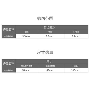 老虎钳8寸虎口钳平口钳子 多功能钢丝钳