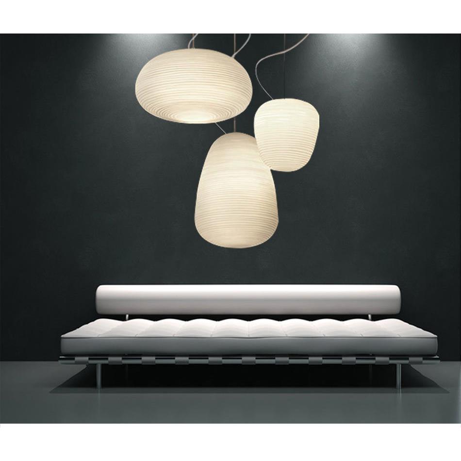 北欧现代简约吧台创意条纹吊灯客厅卧室咖啡厅个性简约日式玻璃灯