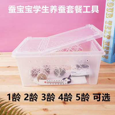 彩色饲料蚕宝宝天然金丝蚕小学生养蚕工具全套套餐蚕卵套装饲养盒