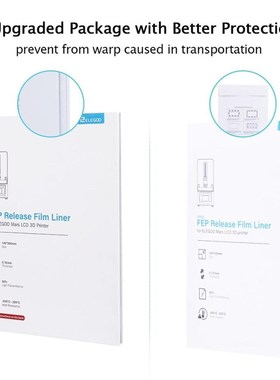 ELEGOO 5PCs FEP Release Films Set 140200 MM 0.127mm Thickne