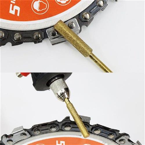 3pcs 4/4.8/5.5mm Diamond Chainsaw Sharpener Burr Grinder
