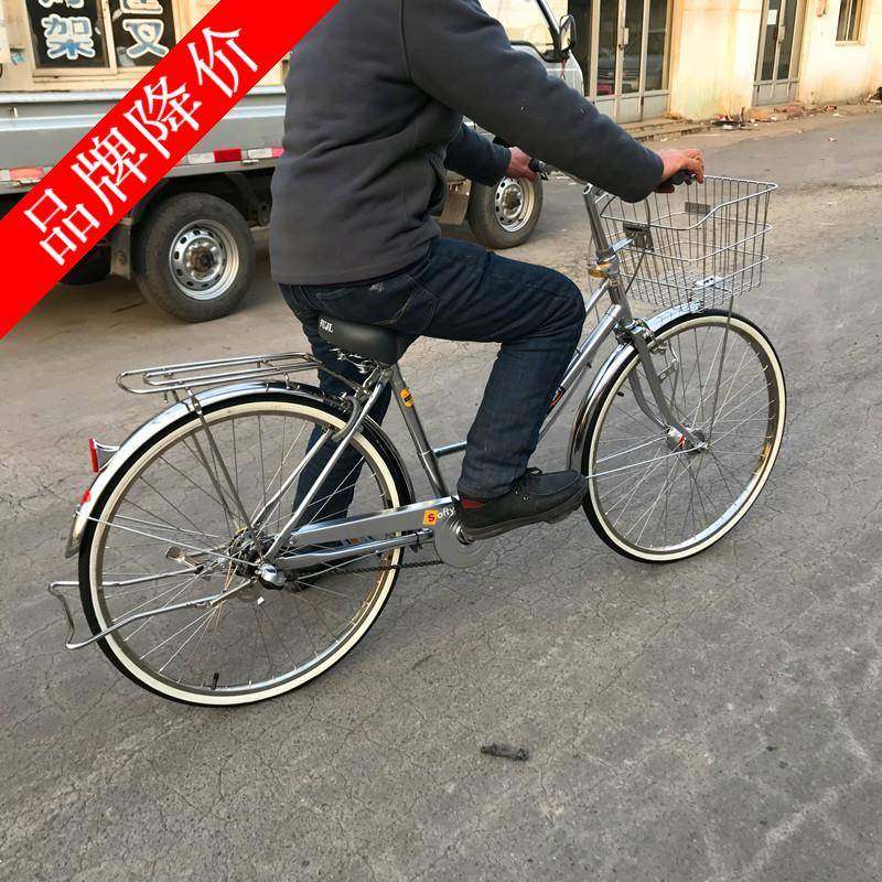 内变速日本自日本车复古通勤车子母车不锈钢自行车内三速感应
