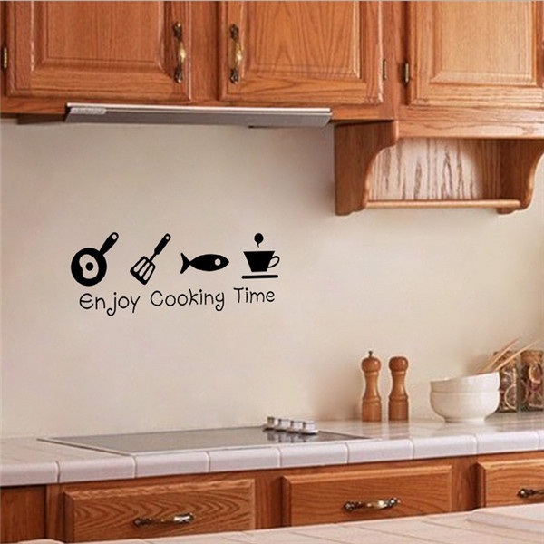 Cute Hign Quality Diy Removable Kitchen Wallpaper Enjoy Cook