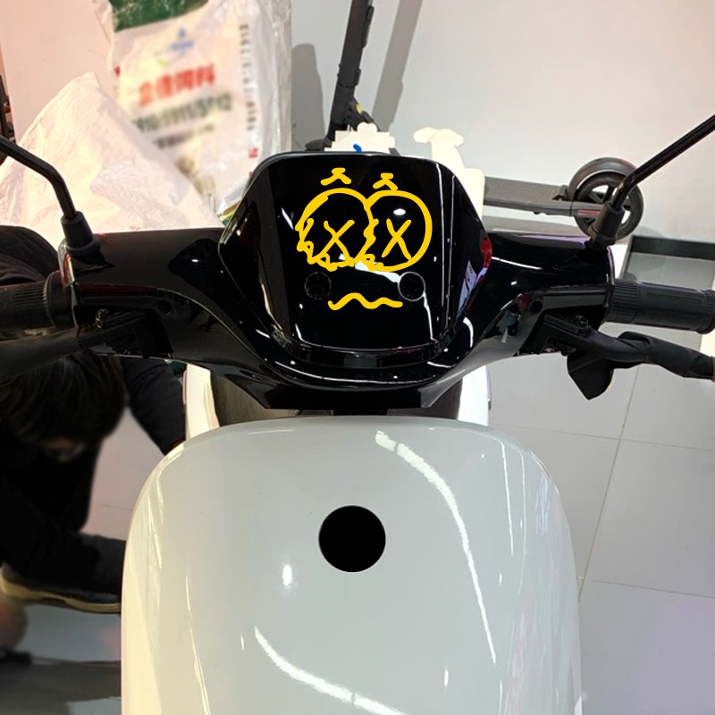 适配九号N70C/N85C/E100/E200p电动车挡风板反光贴片挡风玻璃装饰