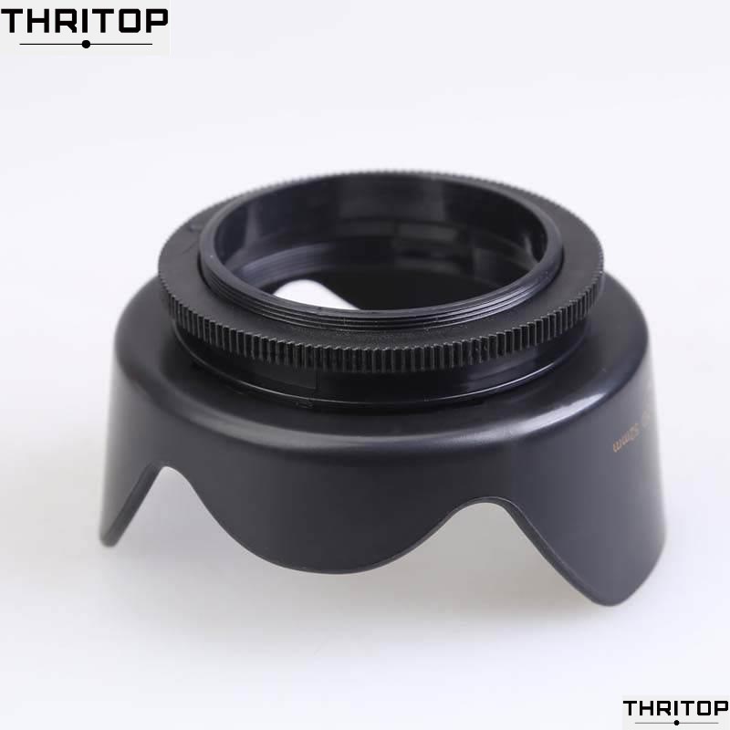 Flower Shape Lens Hood 52MM with Filter Interface for Camera